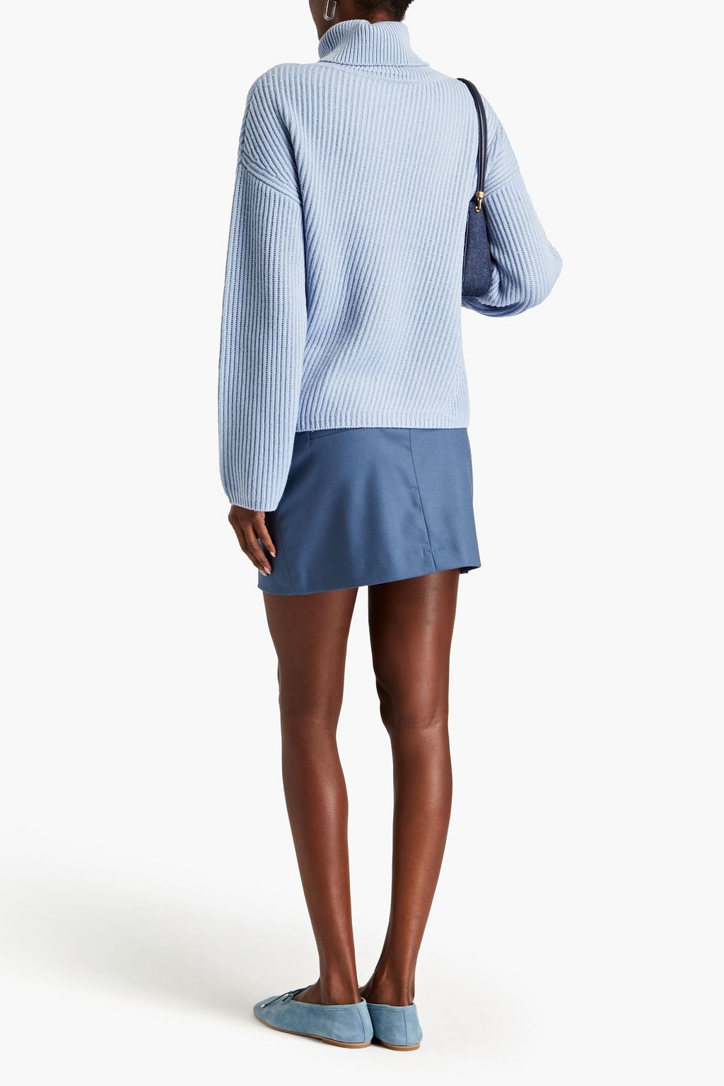 JOSEPH Ribbed cotton, wool and cashmere-blend turtleneck sweater | THE ...