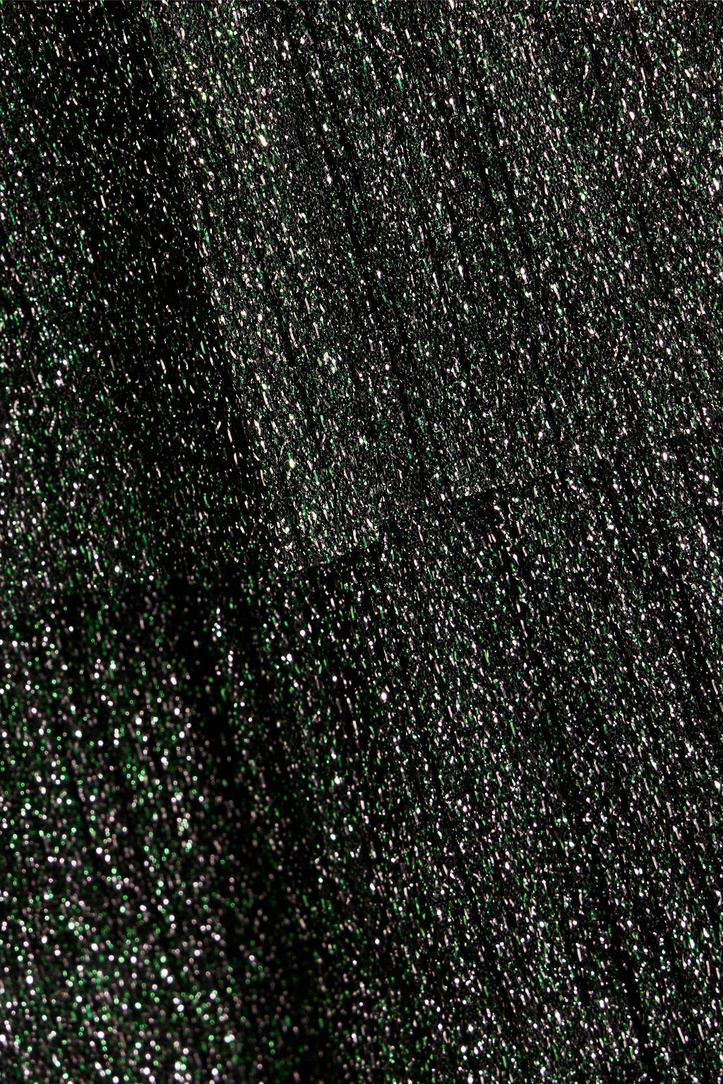 REBECCA VALLANCE Giverny tiered metallic tulle halterneck gown