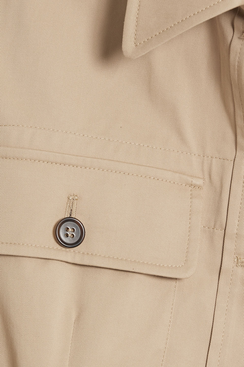 Dolce & Gabbana Belted Cotton-blend Gabardine Jacket In Sand