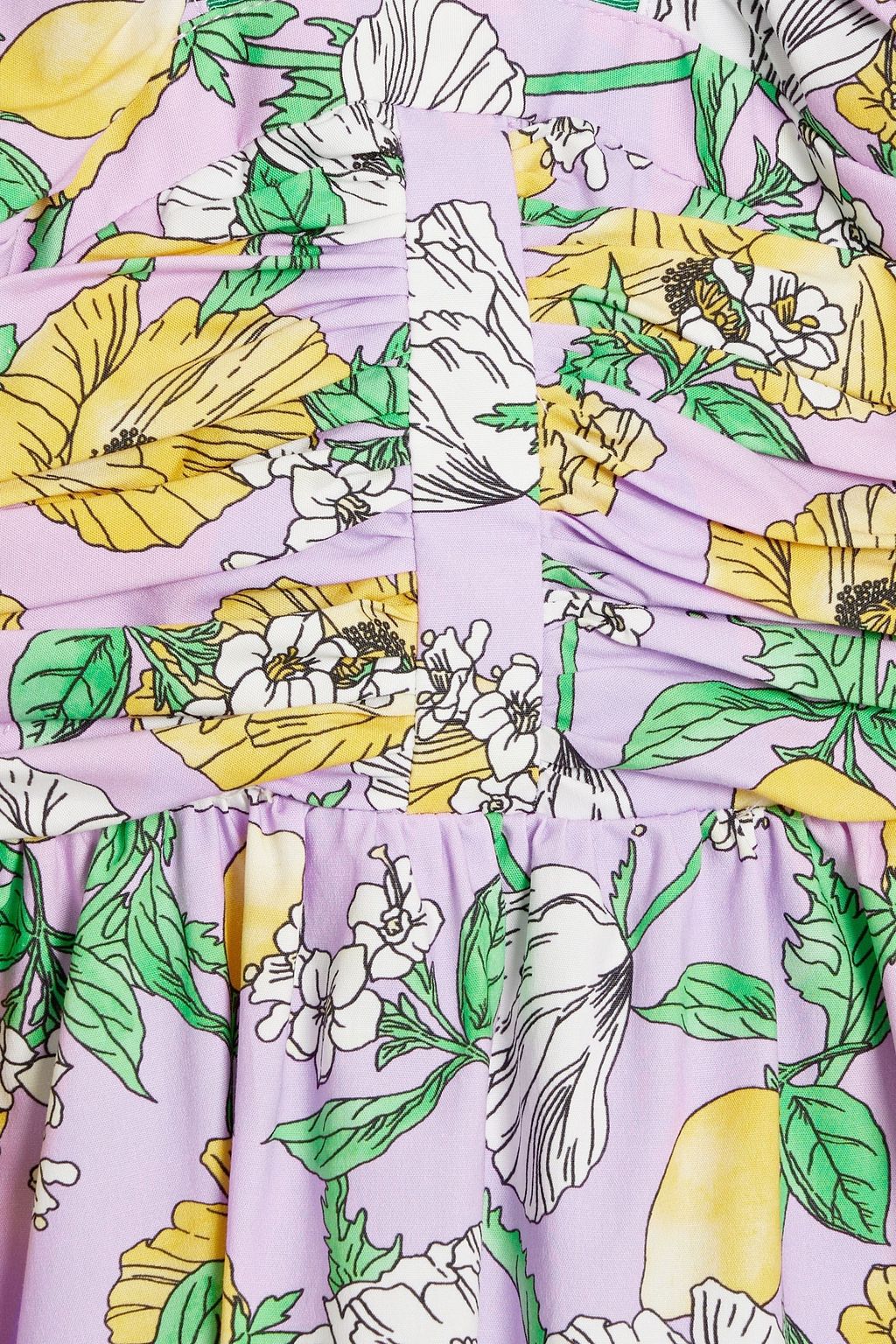 AMUR Cutout floral-print cotton-blend poplin midi dress