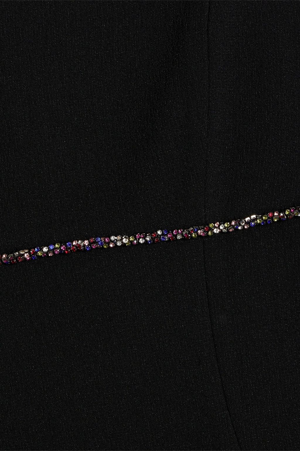 REBECCA VALLANCE Fluted embellished crepe gown