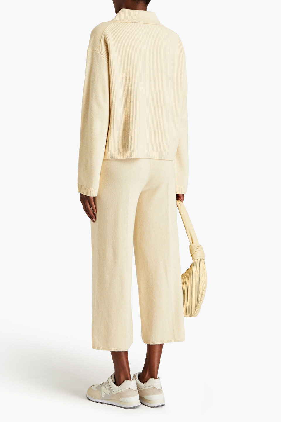 Joseph Hose Mit Weitem Bein Aus Einer Merinowollmischung In Cream