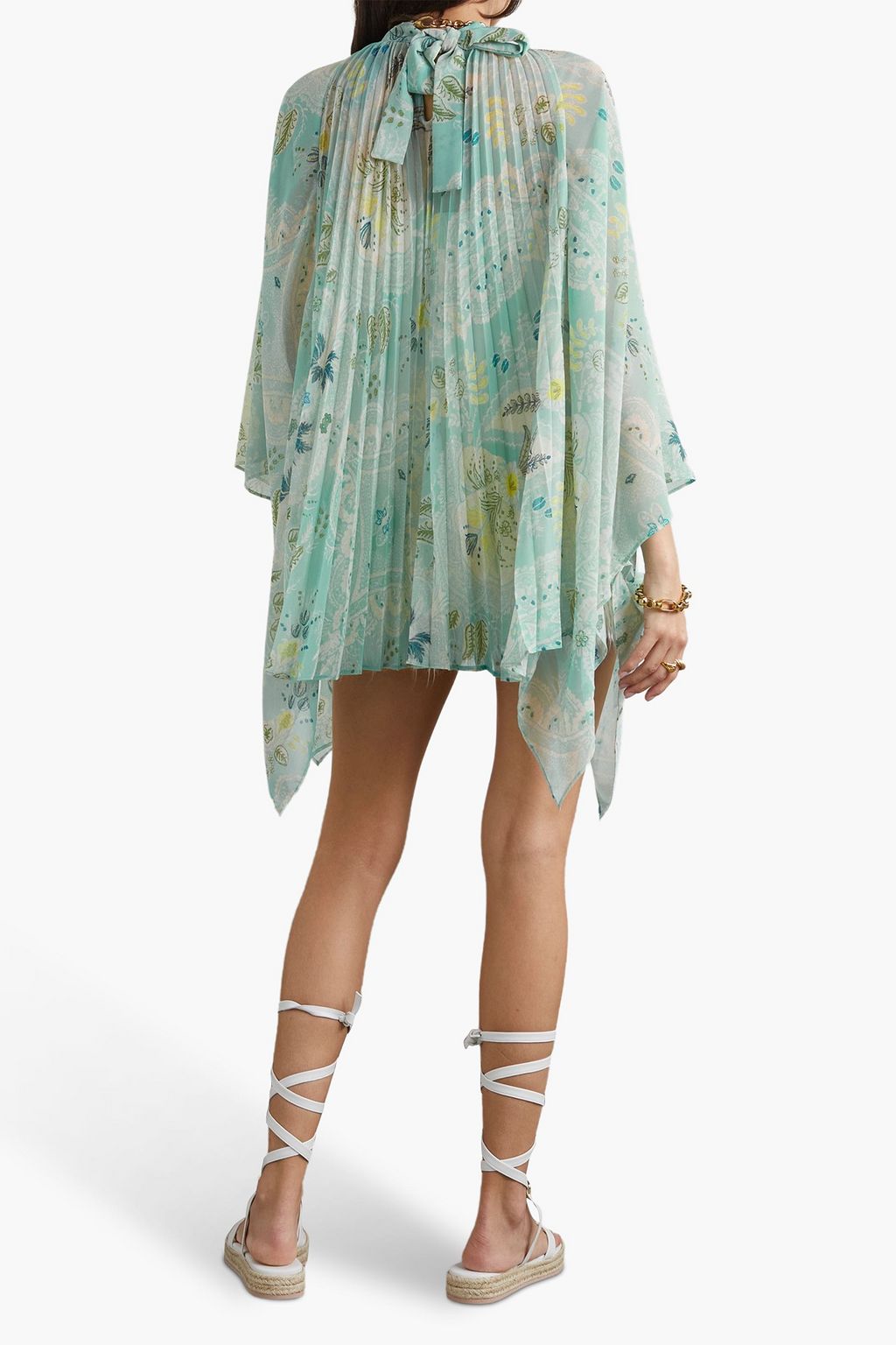 ETRO Pleated printed chiffon tunic