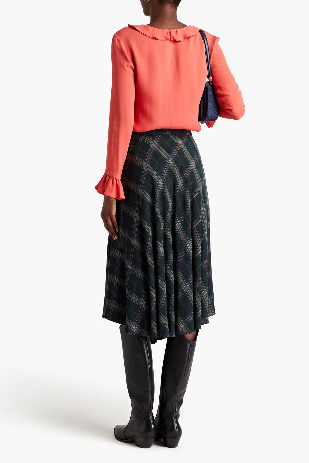 ETRO Ruffled silk-crepe top