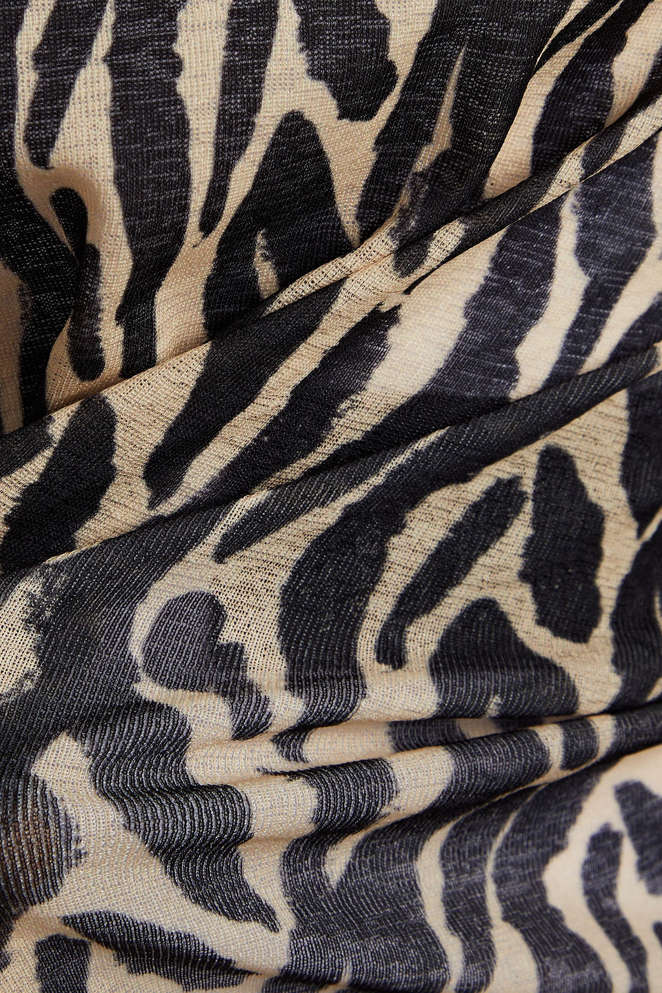 Nanushka Harri Zebra-print Stretch-jersey Turtleneck Top In Animal Print