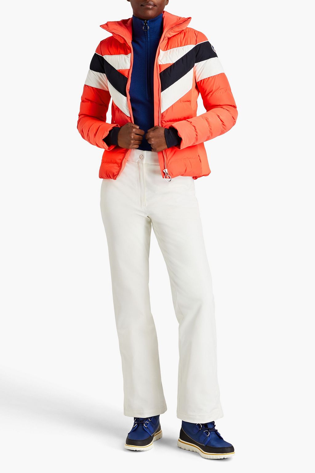 FUSALP Mathilde quilted striped ski jacket