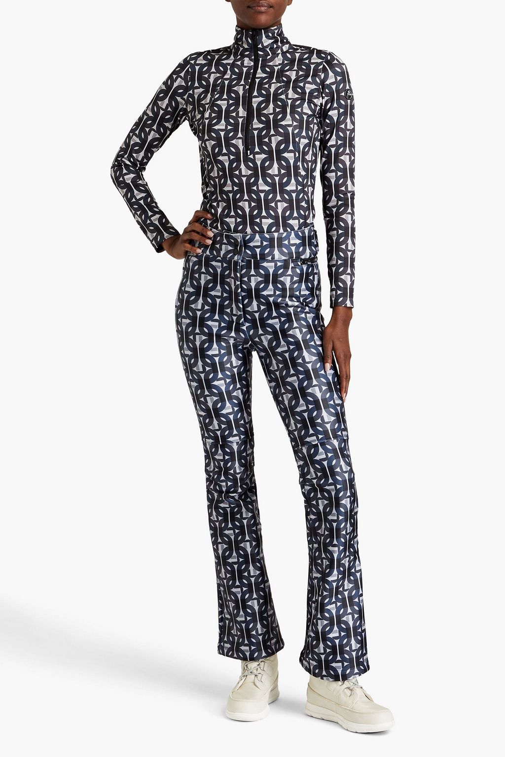 FUSALP Stellia printed stretch-jersey turtleneck top