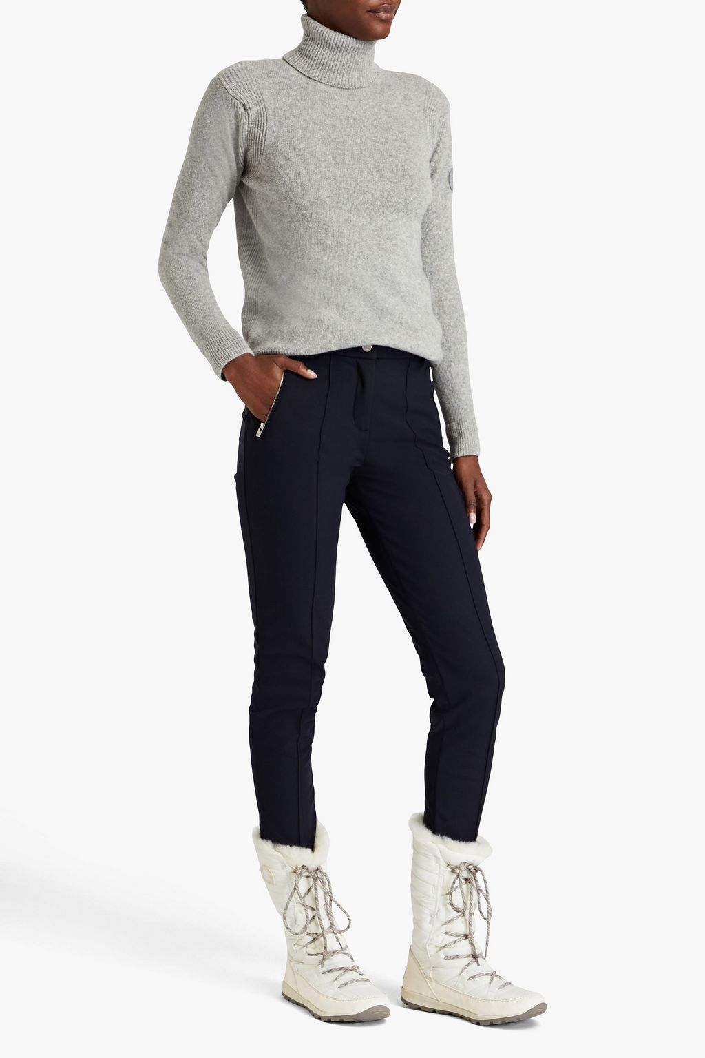 FUSALP Mélange wool and cashmere-blend turtleneck sweater