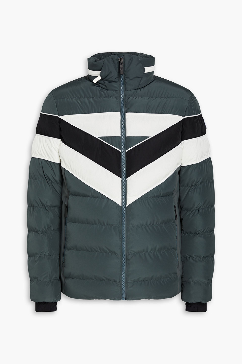 Fusalp Fernand Quilted Striped Ski Jacket In Anthracite