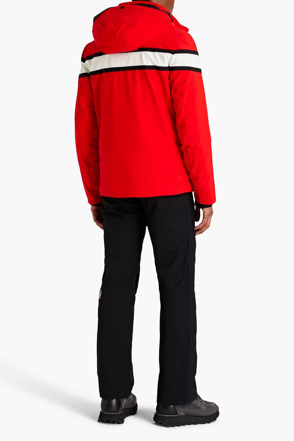 FUSALP Vianney striped hooded ski jacket