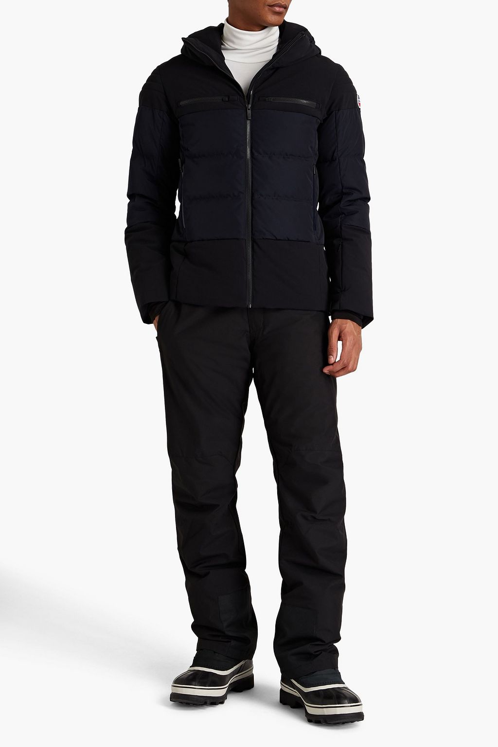 FUSALP Lauzon quilted two-tone hooded ski jacket