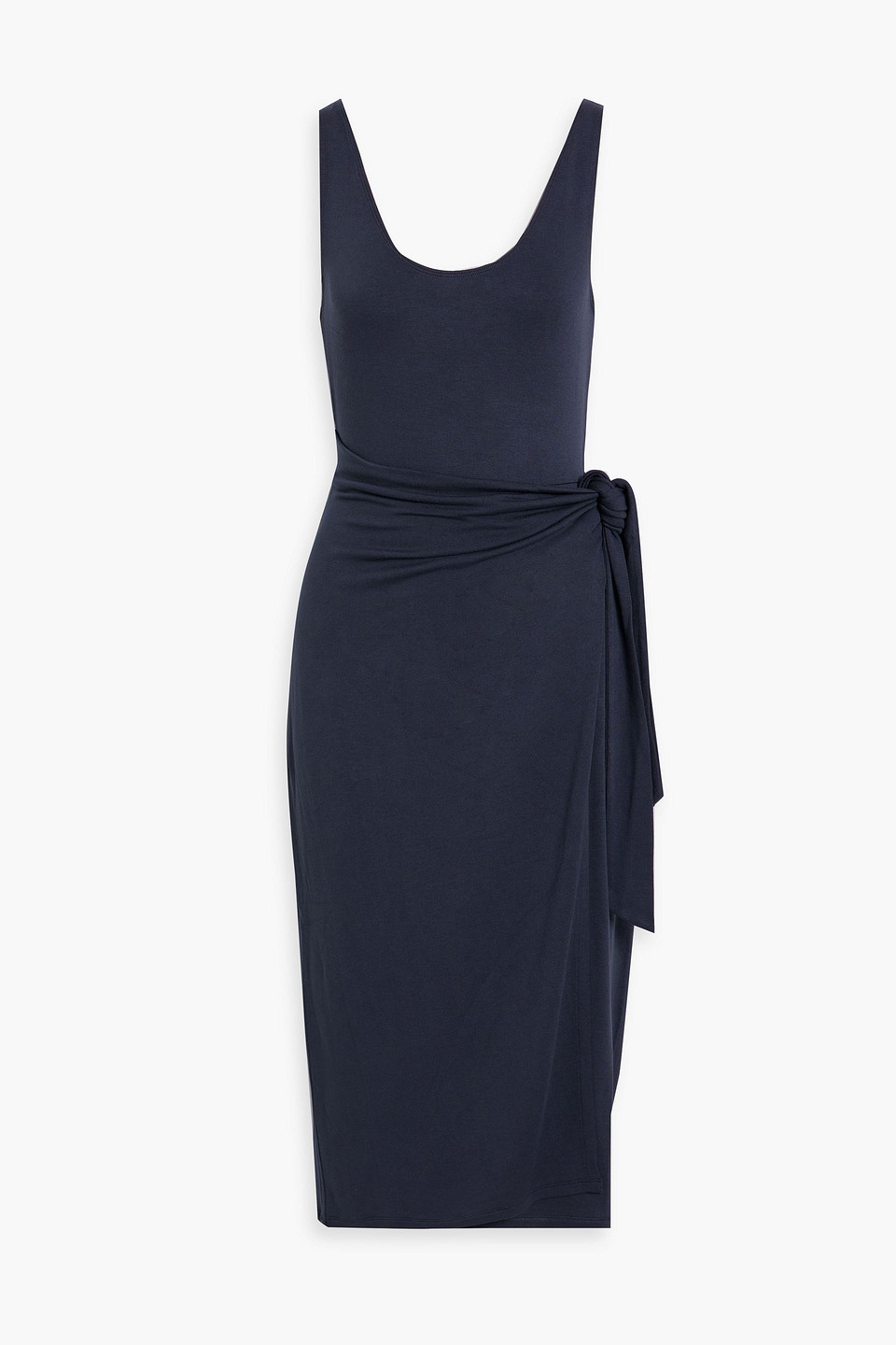 Vince. Wrap-effect stretch-jersey midi dress
