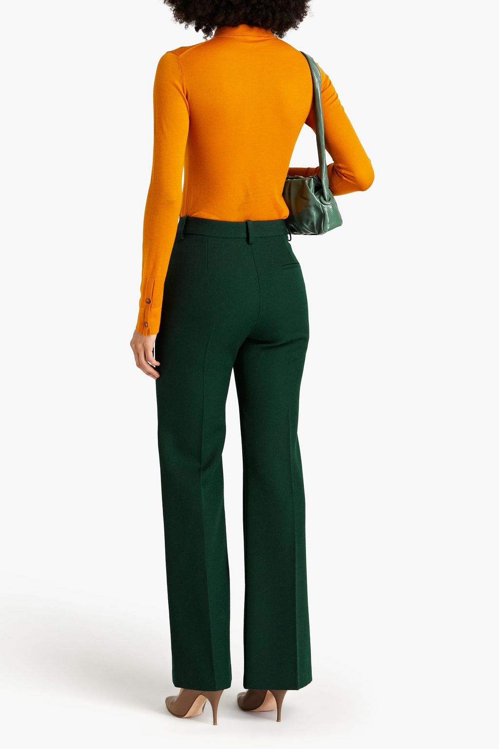 VICTORIA BECKHAM Wool-gabardine flared pants