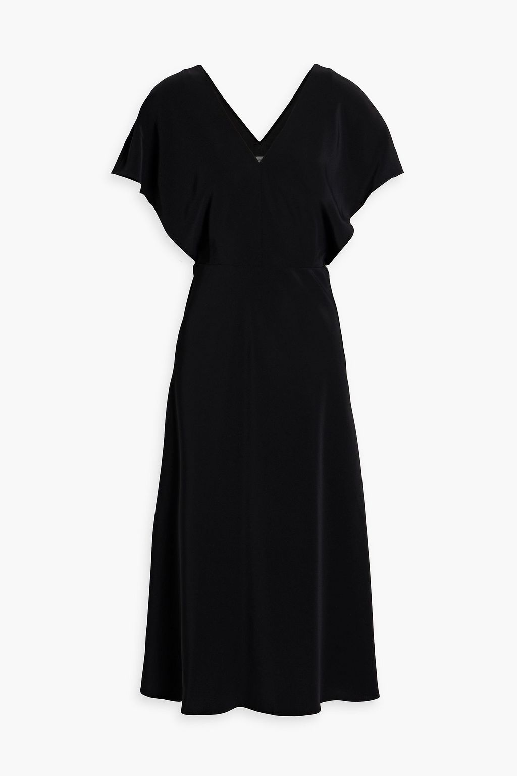 Vince draped silk deals panel midi dress