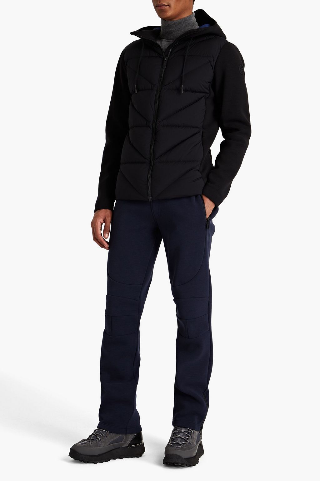 FUSALP Robson II quilted shell and scuba hooded down jacket