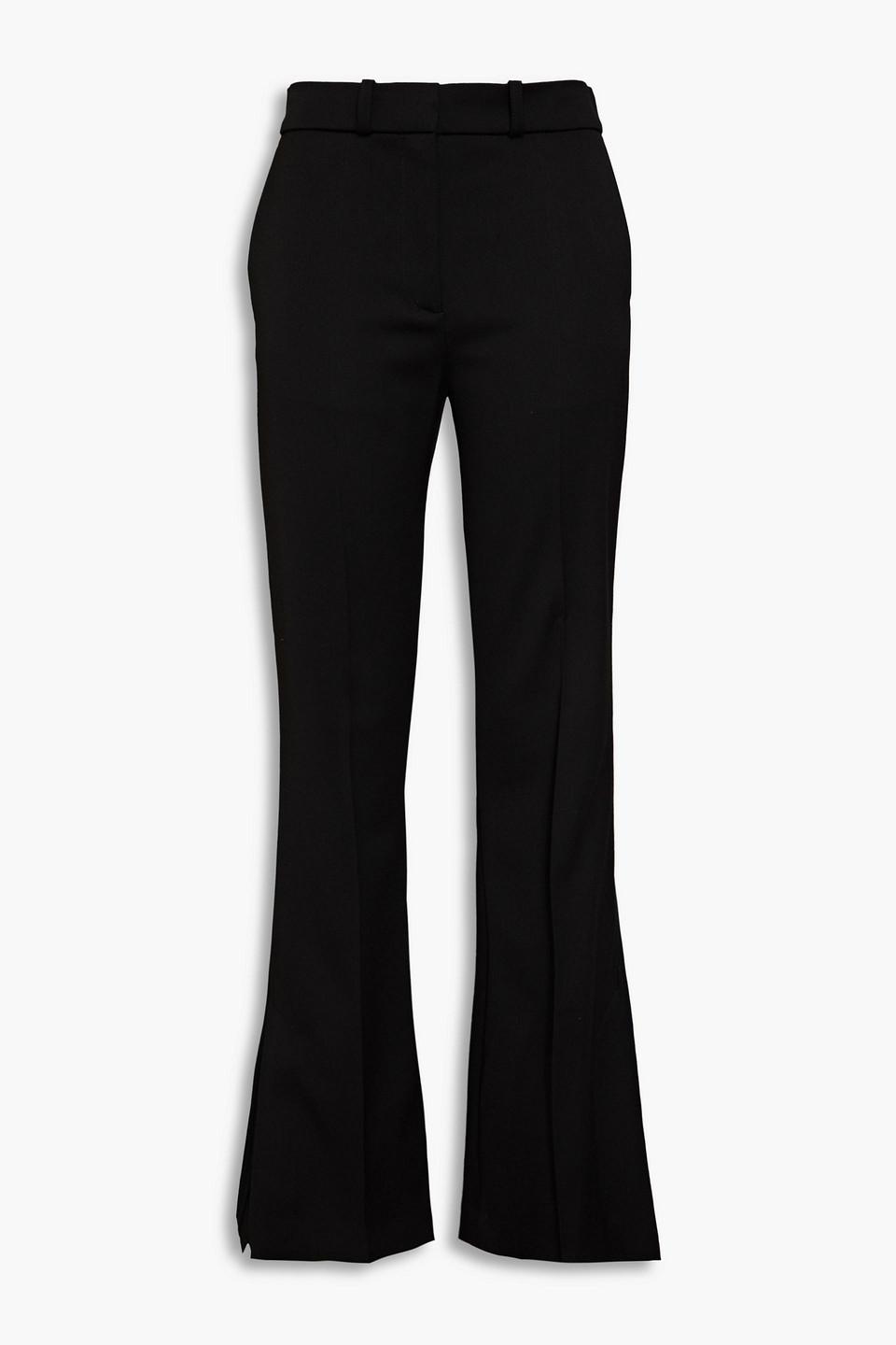 Victoria Beckham Stretch-twill Flared Trousers In Black