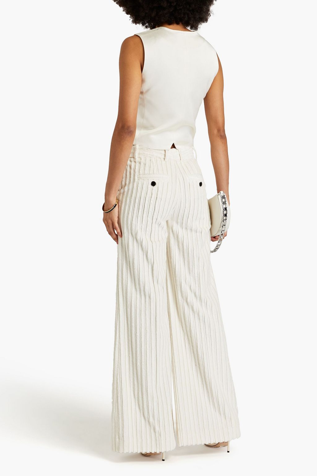VICTORIA BECKHAM コットンコーデュロイ ワイドレッグパンツ