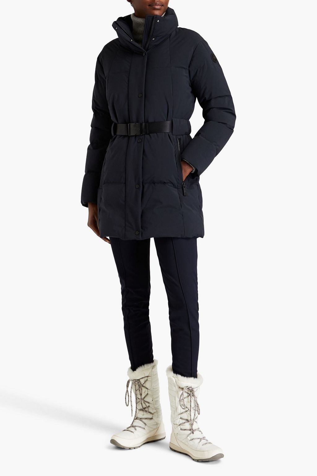 FUSALP Belted quilted down jacket