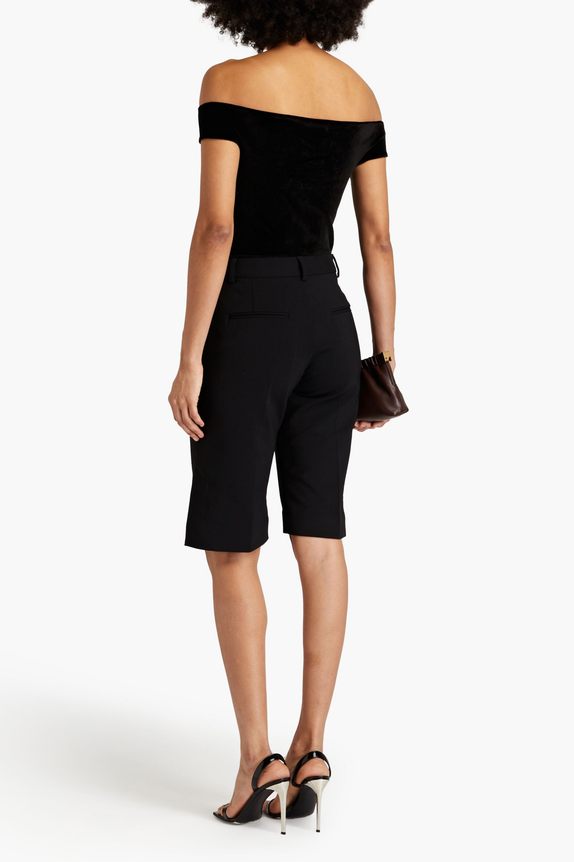 Nanushka Gesa off-the-shoulder velvet bodysuit thumbnail