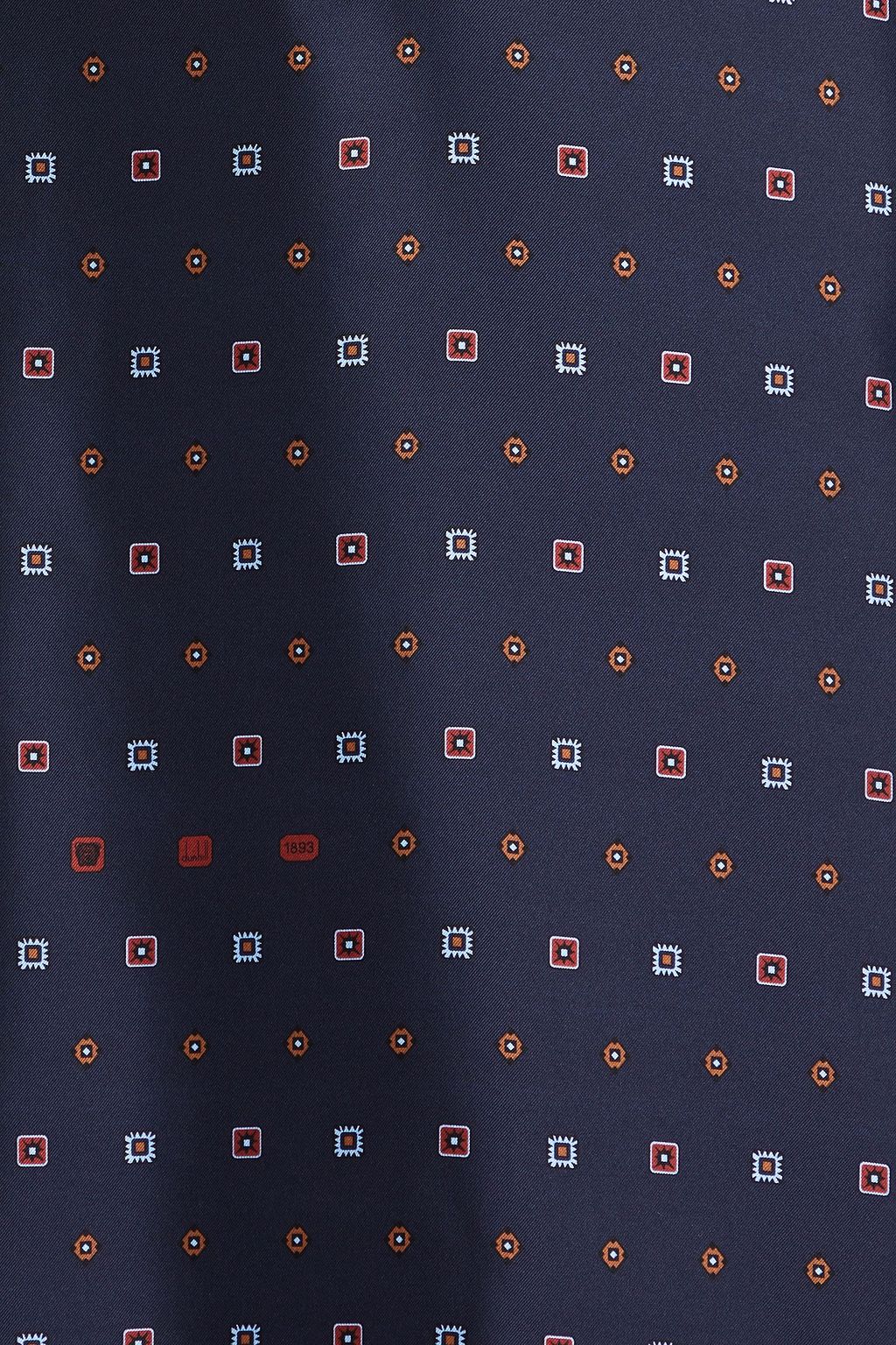 DUNHILL Printed mulberry silk-blend twill polo shirt
