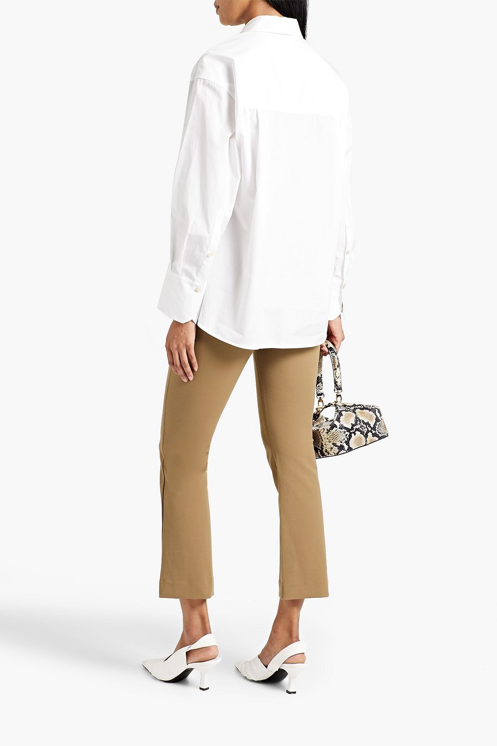 VINCE. Cropped crepe bootcut pants