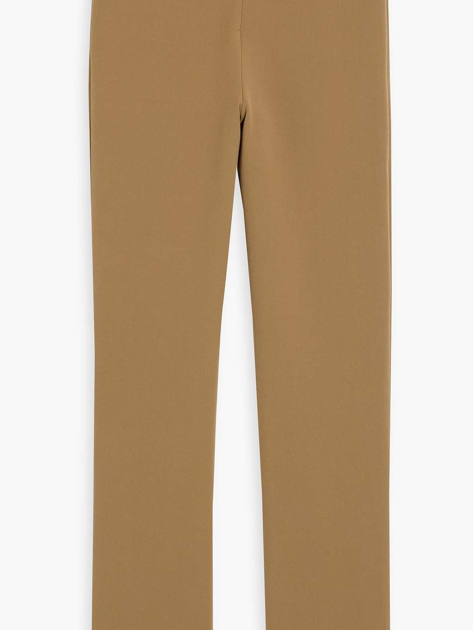 cropped crepe bootcut pants