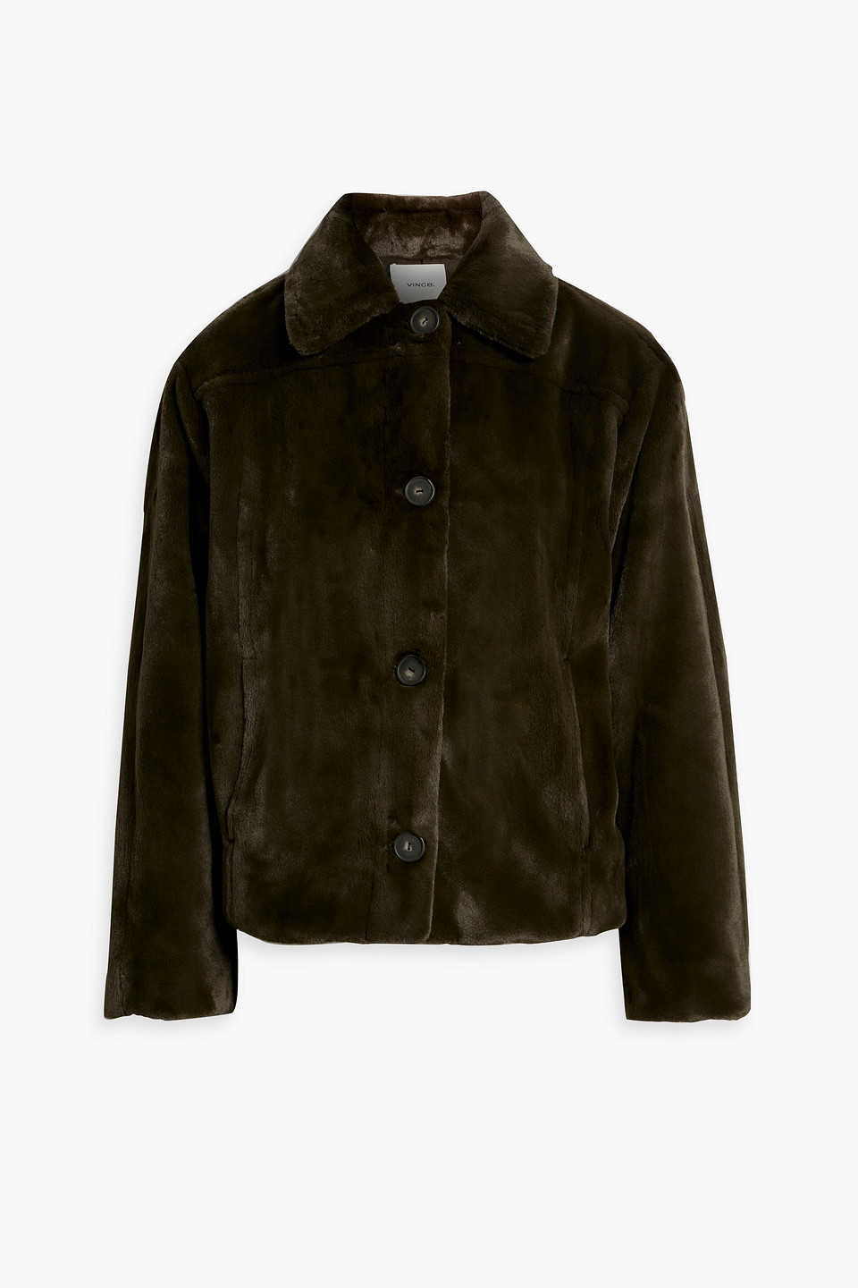 Vince Trucker Jacket In Army Green