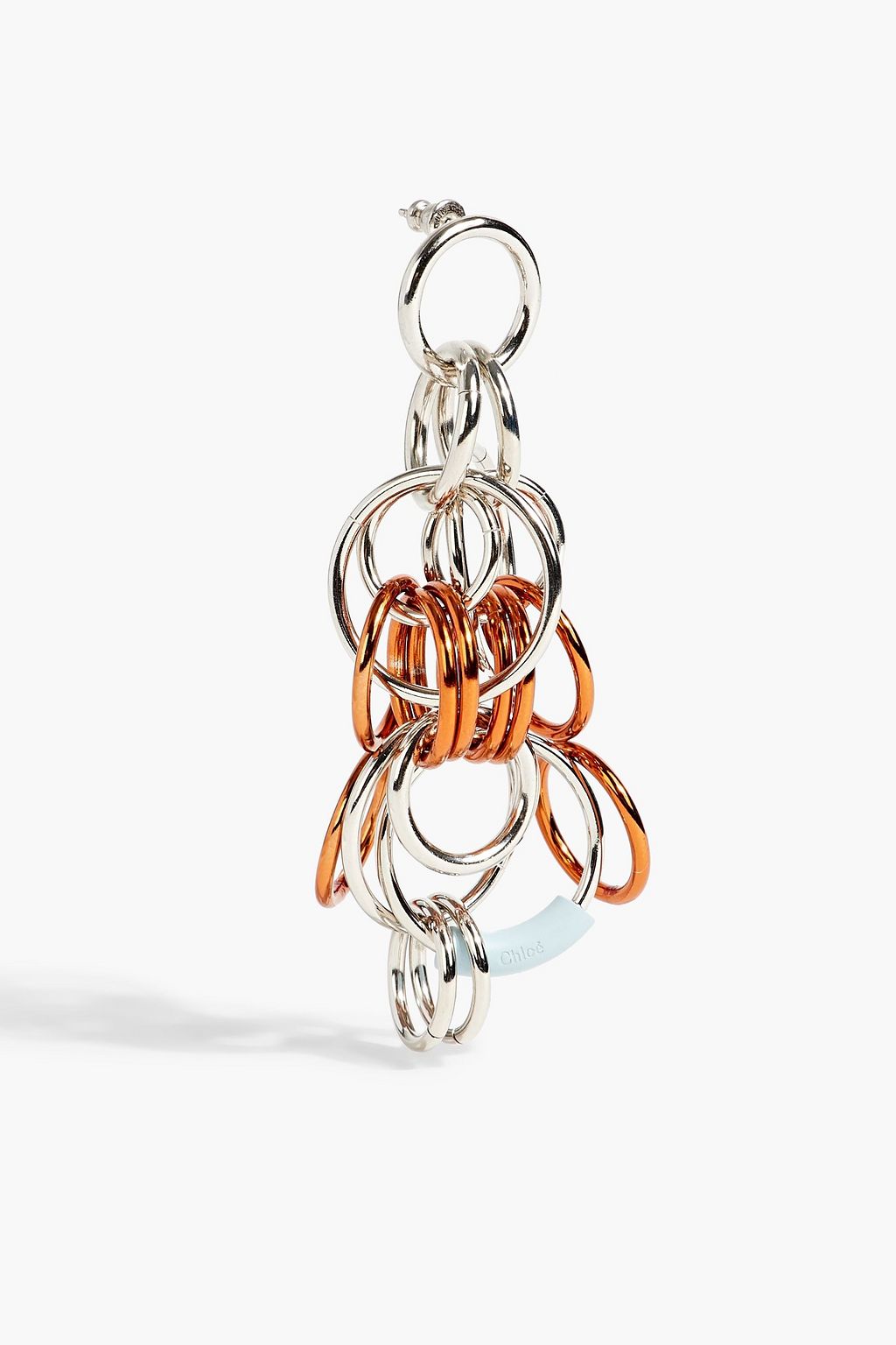 CHLOÉ Silver-tone enamel earrings