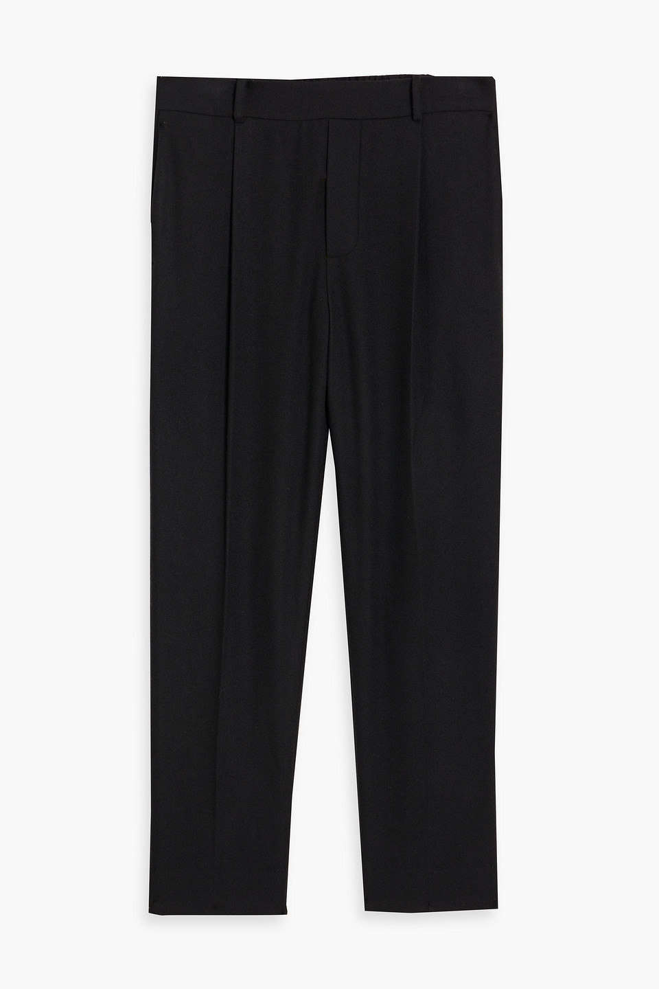 Vince Flannel Pull-on Pants In Black