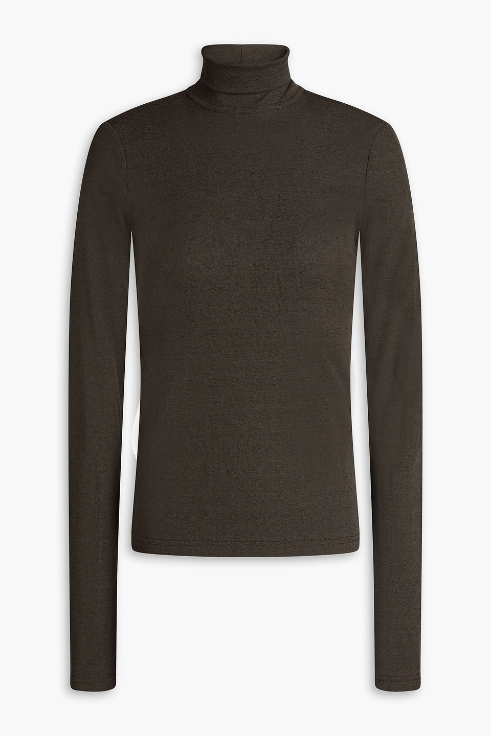 Nanushka Josa Cutout Stretch-jersey Turtleneck Top In Army Green
