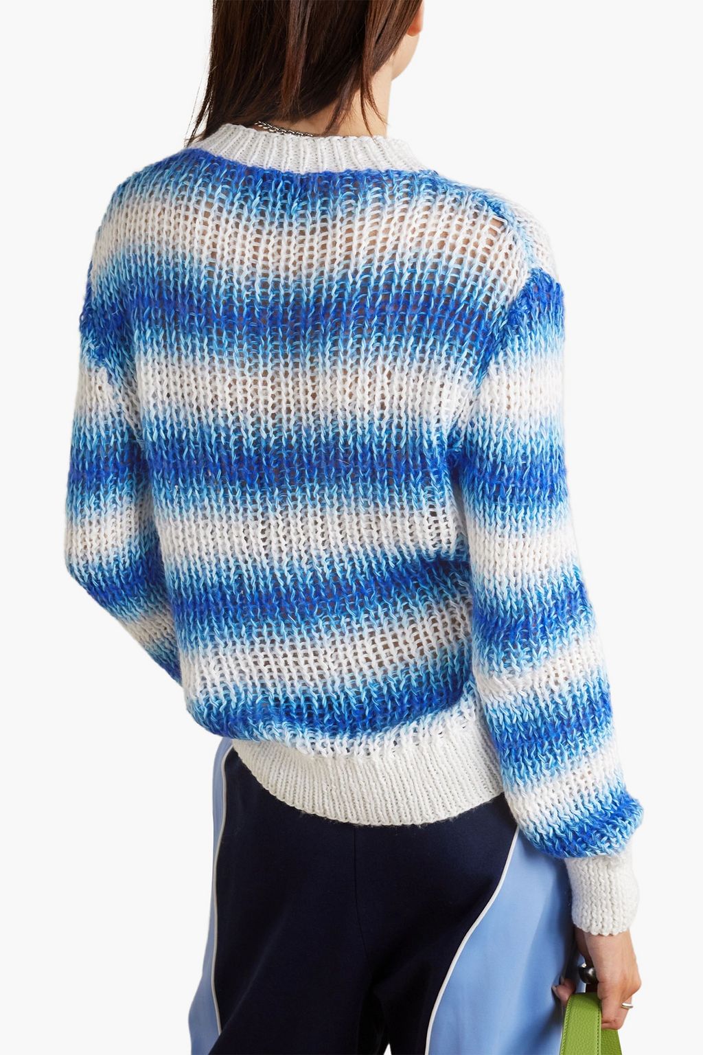 AGR Striped cotton-blend sweater