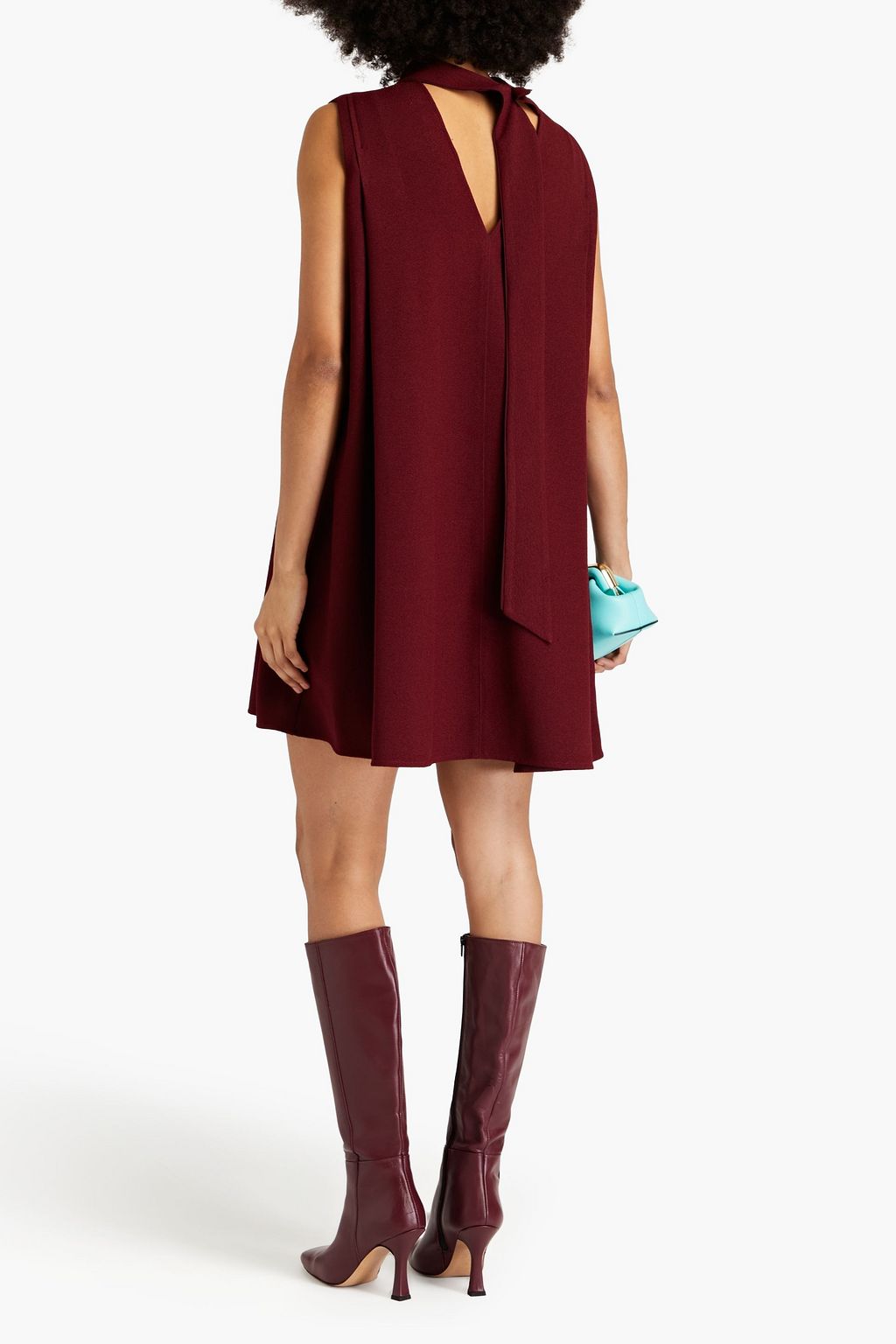 VICTORIA BECKHAM Pleated crepe mini dress