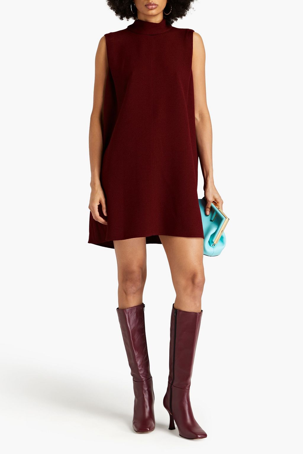 VICTORIA BECKHAM Pleated crepe mini dress