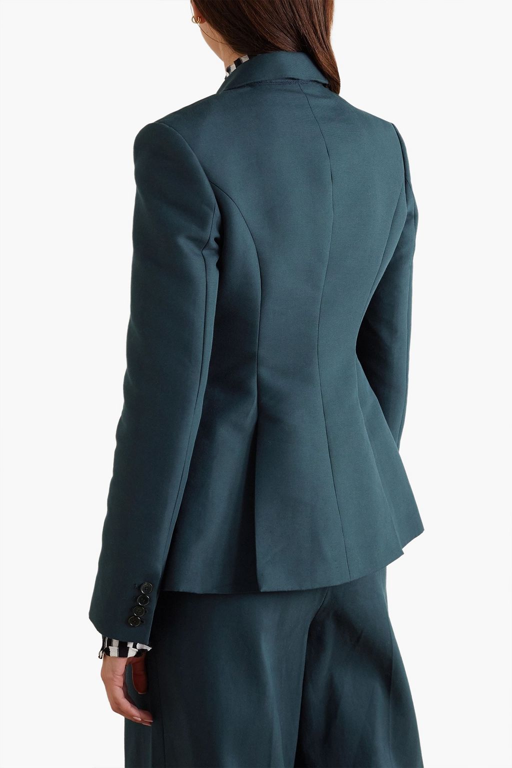 INTERIOR Proportion cotton and wool-blend blazer