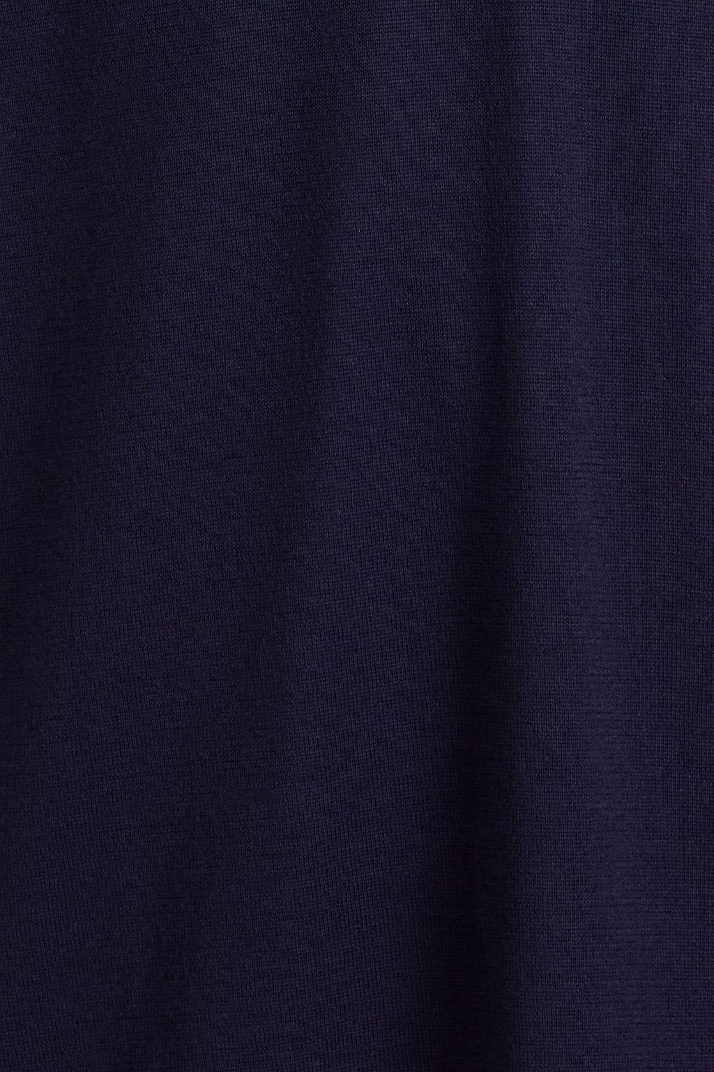 DUNHILL Merino wool and mulberry silk-blend polo shirt