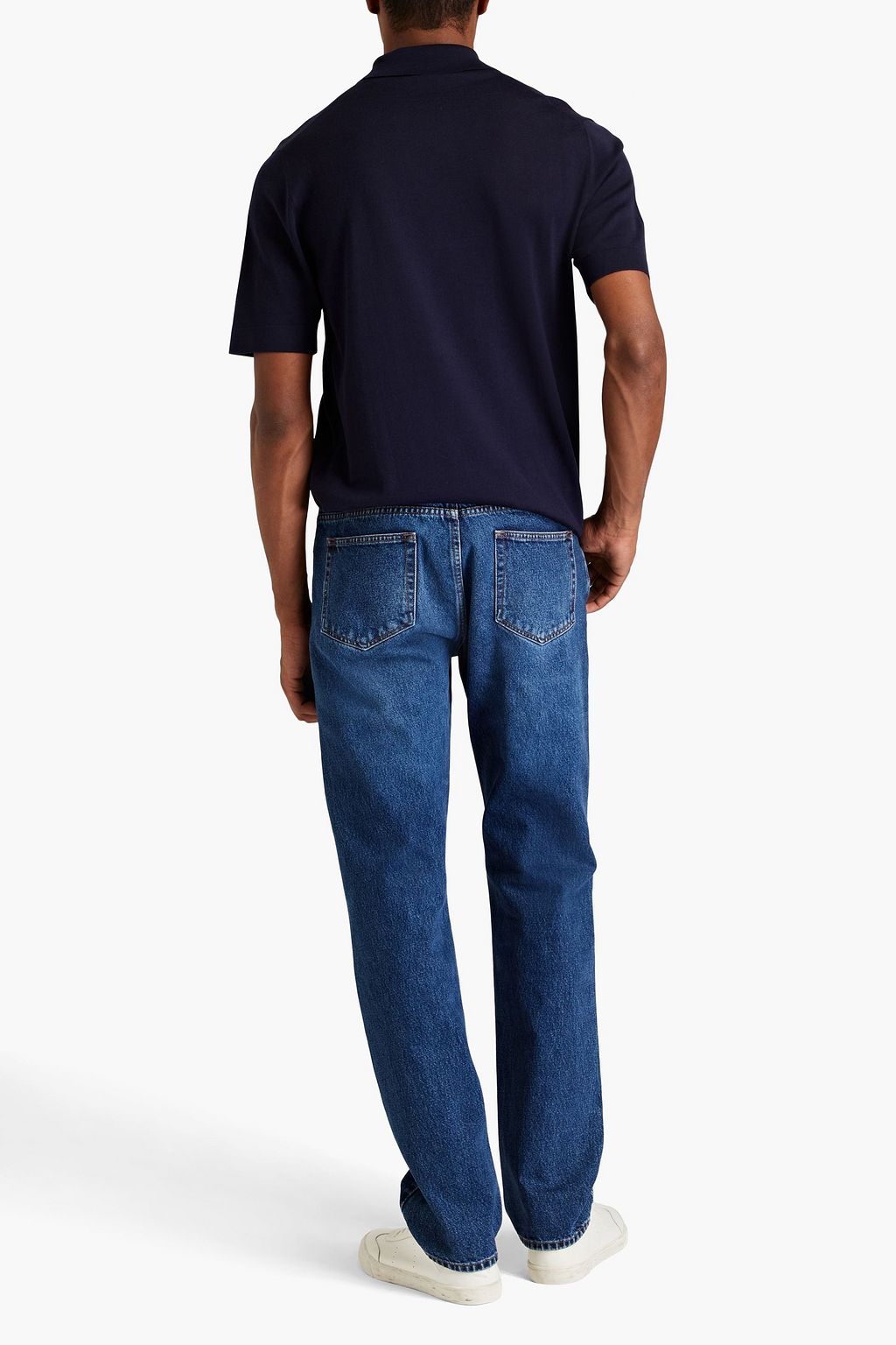 DUNHILL Merino wool and mulberry silk-blend polo shirt