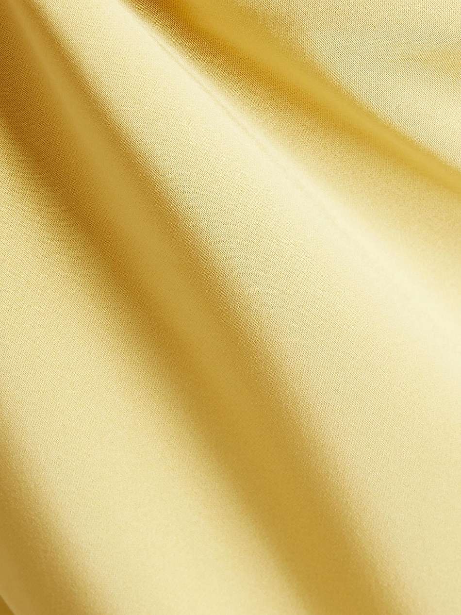 lennie ruched satin midi slip dress