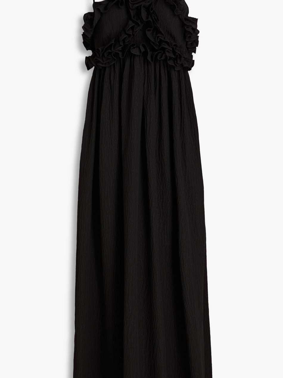 silk-crepon maxi dress