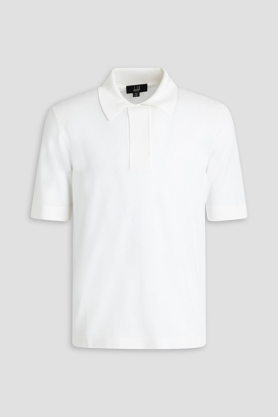 DUNHILL MERINO WOOL AND MULBERRY SILK-BLEND POLO SHIRT