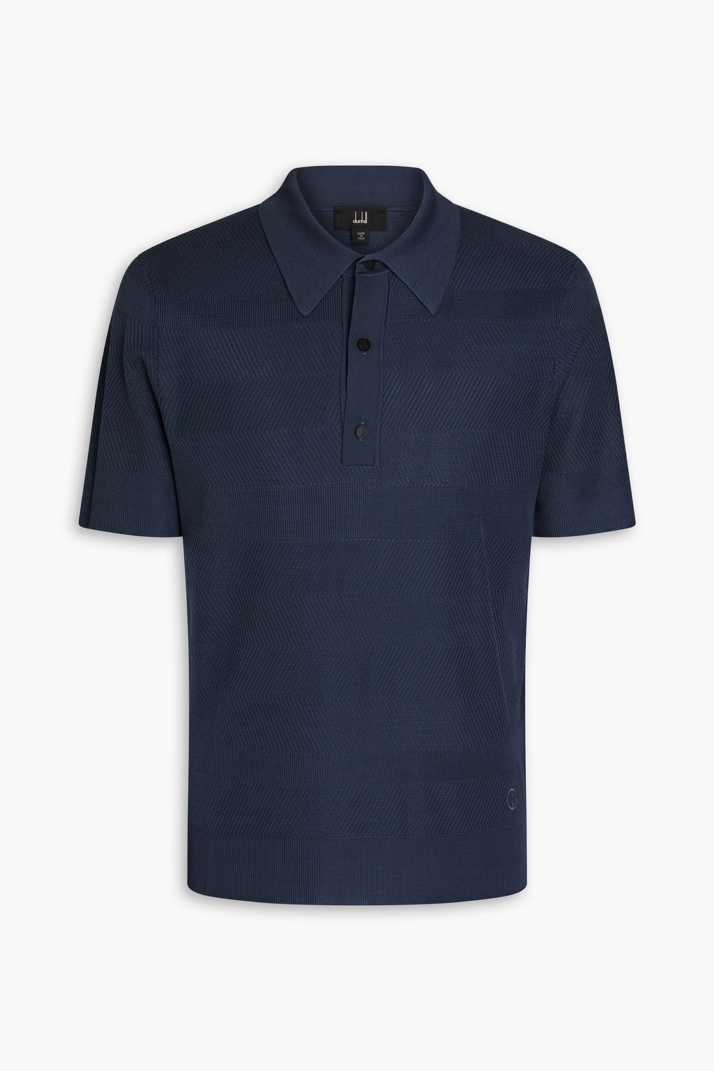 Dolce & Gabbana Men's Silk Jacquard Polo Shirt - Blue - Polo Shirts