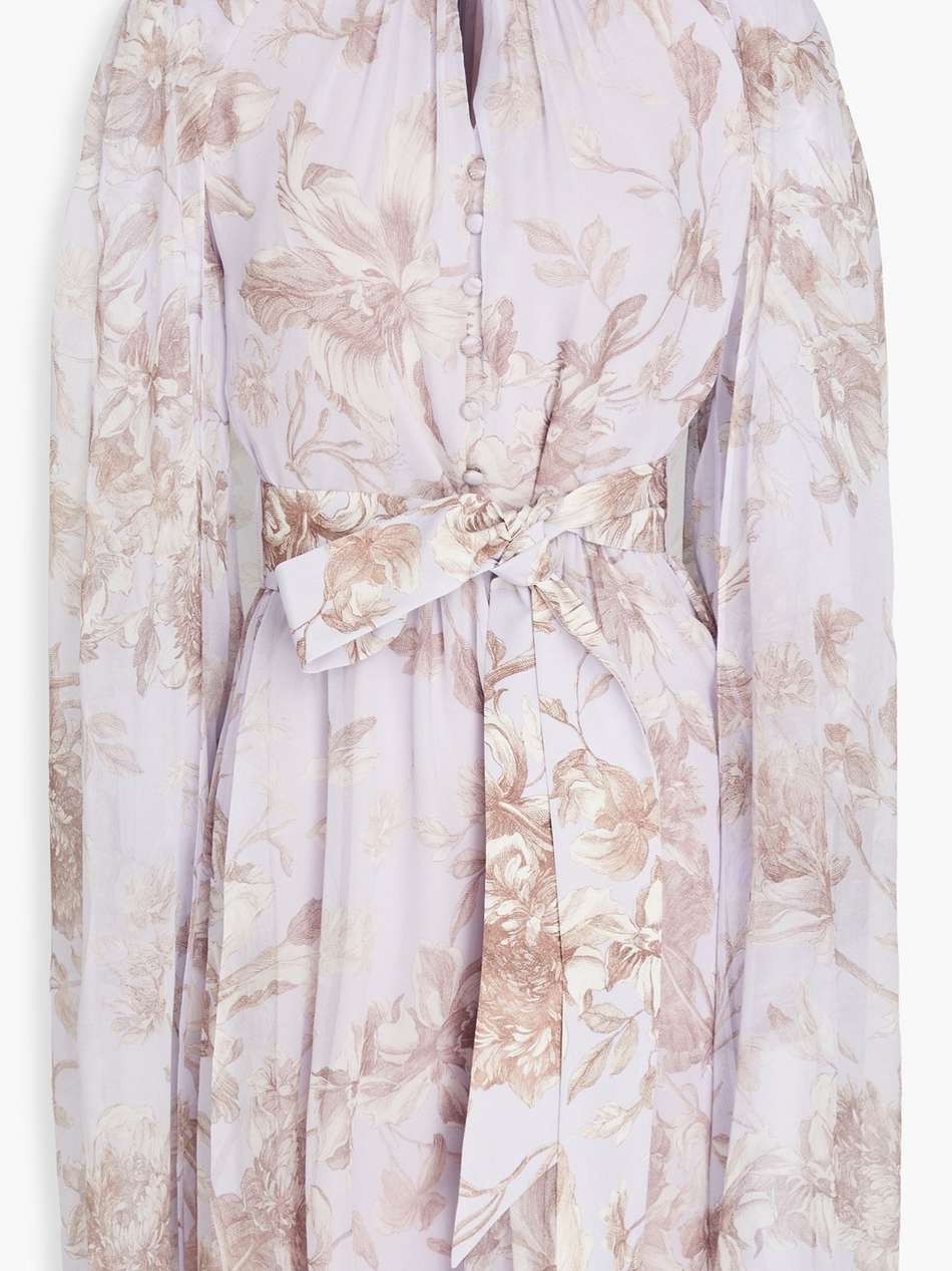 clarice floral-print silk-georgette mini dress