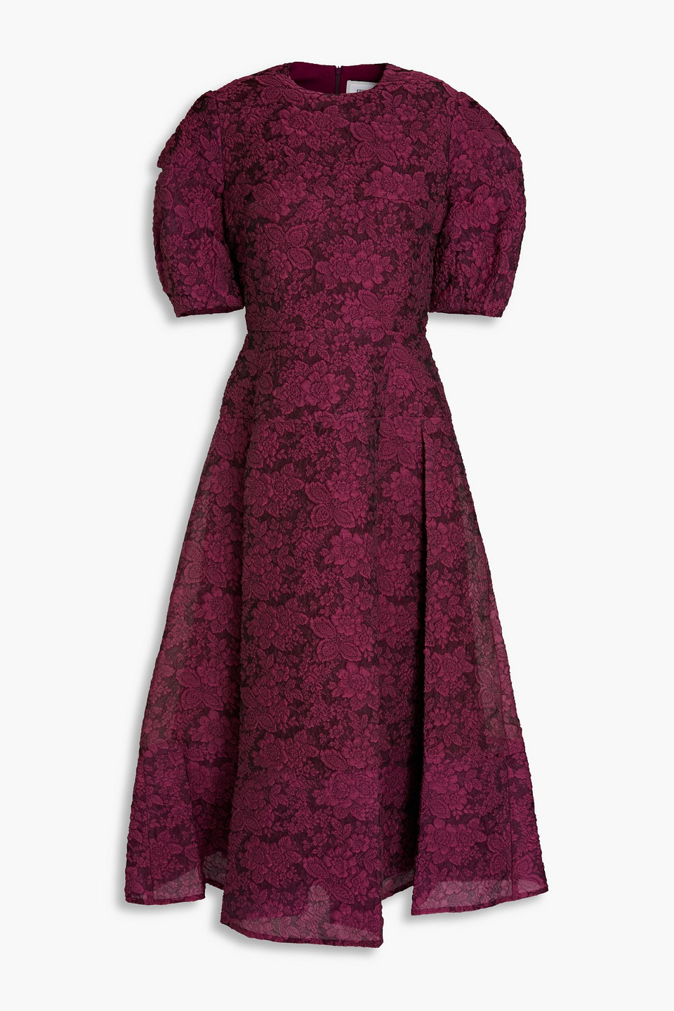 Erdem Kira Cloqué-organza Midi Dress In Violet