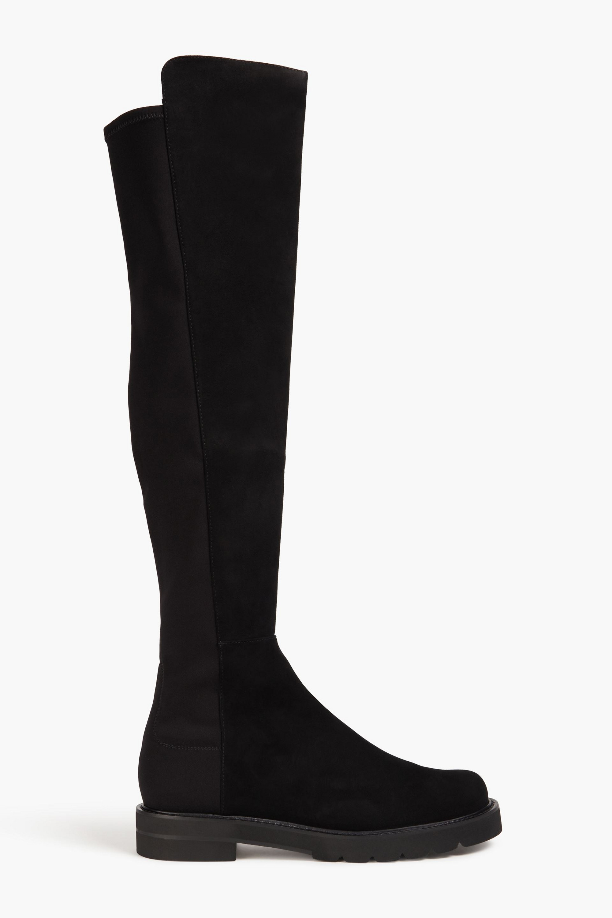 Stuart Weitzman - Keelan City microstretch and leather knee boots