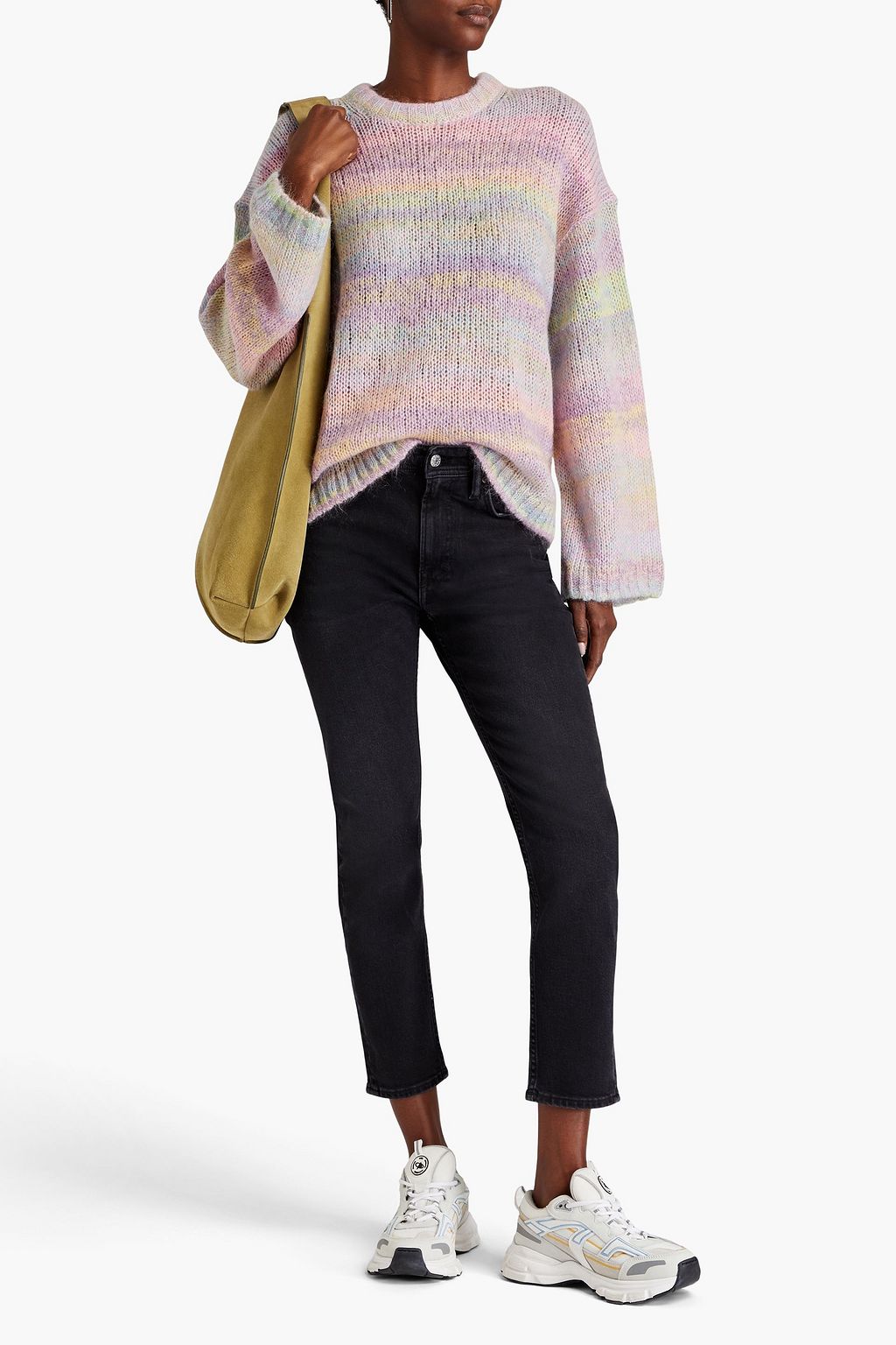 ACNE STUDIOS جينز قصير بخصر عالٍ بأرجل ضيقة