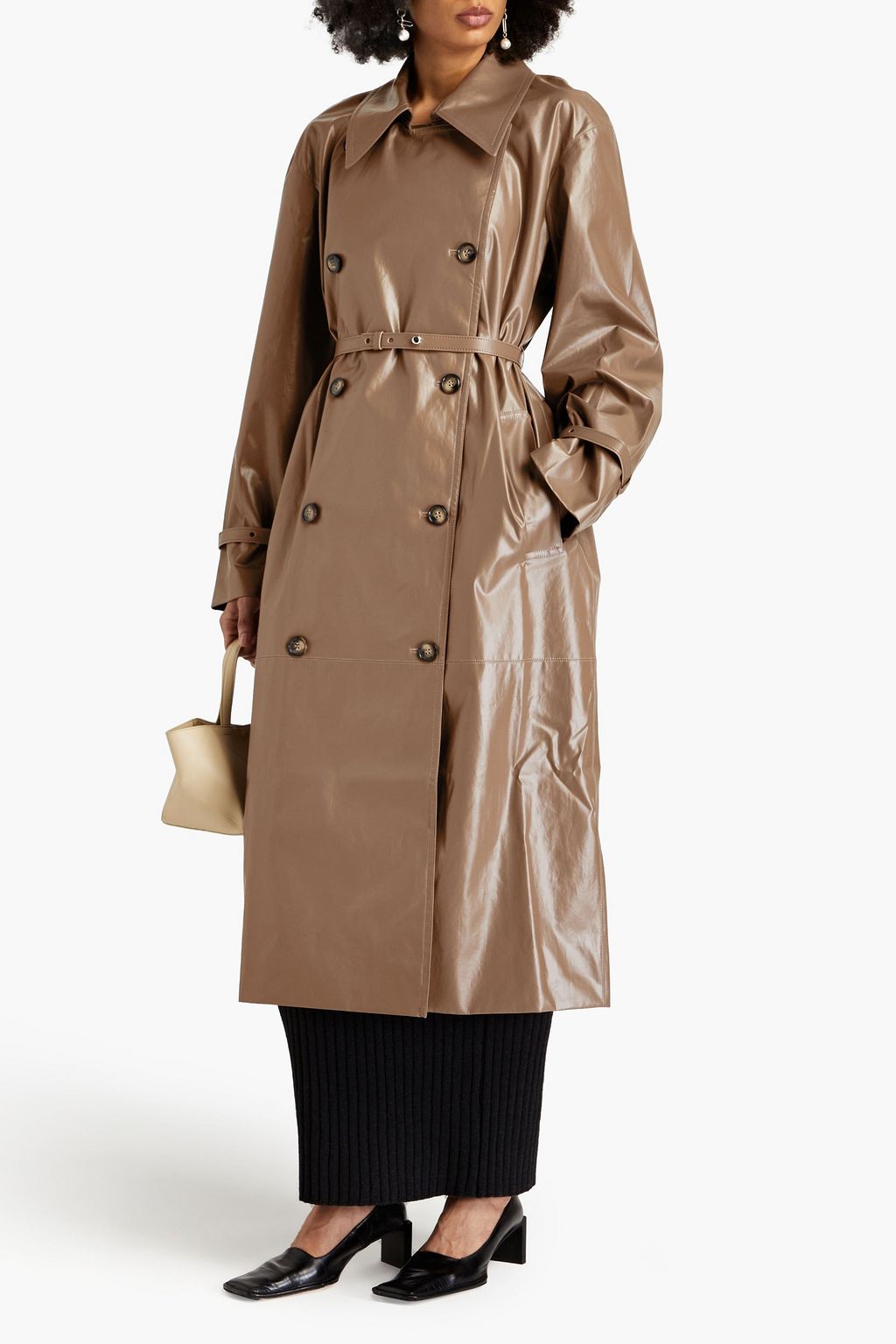 NANUSHKA Beda faux leather trench coat