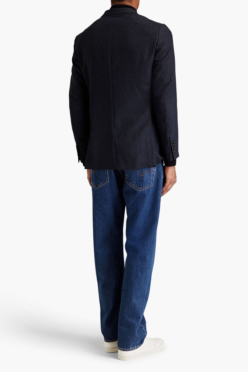 DUNHILL Herringbone wool-flannel blazer