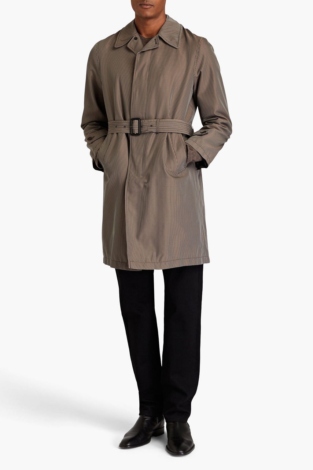 DUNHILL Houndstooth cotton-blend shell coat