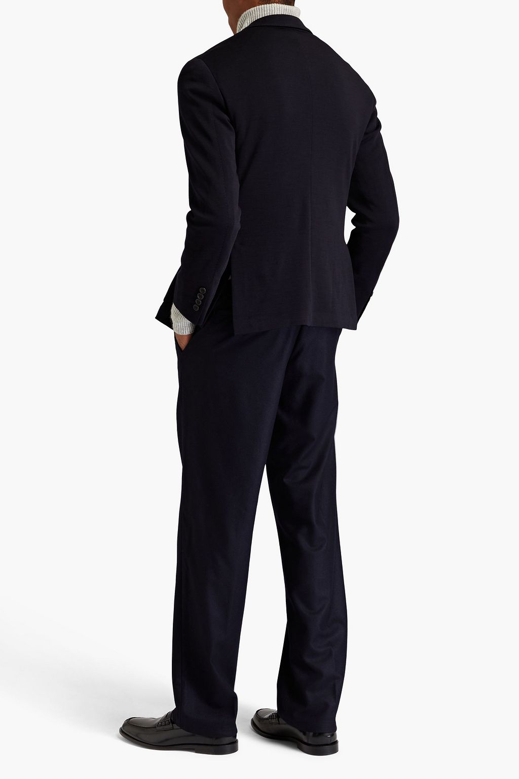 DUNHILL Blazer mit schmaler Passform aus Jersey aus einer Wollmischung