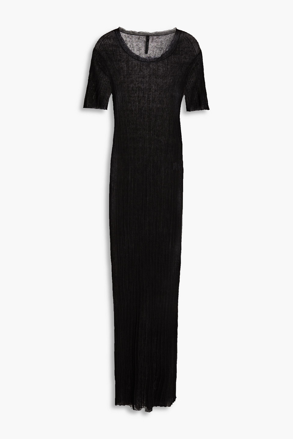 Petar Petrov - Ribbed linen and silk-blend maxi dress - Black - XS