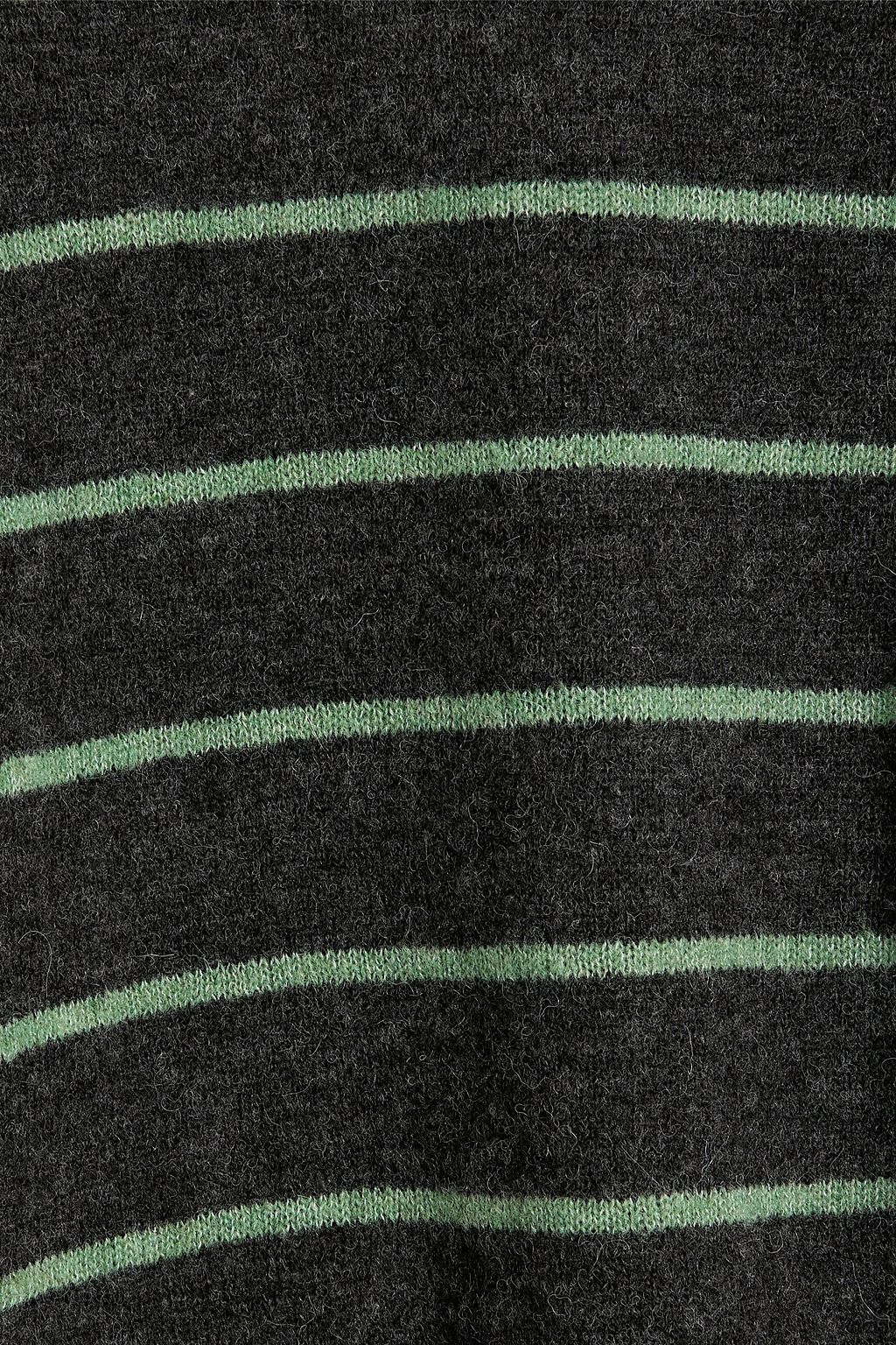 VINCE. Striped alpaca-blend sweater